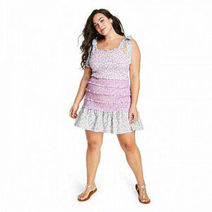 NWT LoveShackFancy x Target Adeline Smocked Floral Tie Strap Ruffled Dress‎ 3X